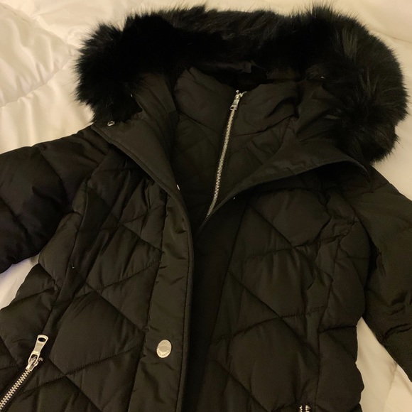 Calvin Klein Faux Fur Puffer Coat - Picture 5 of 6